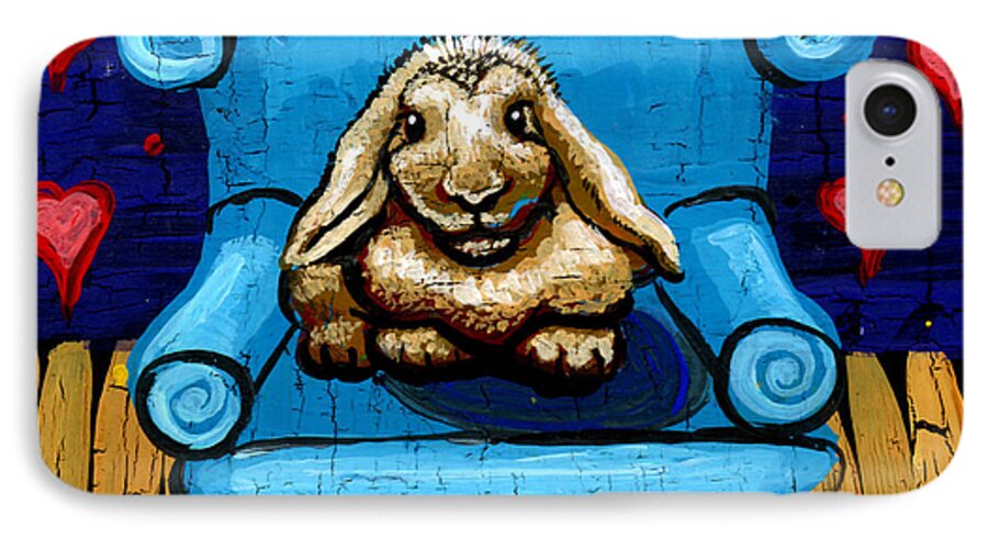 Rabbit iPhone 7 Case featuring the painting Thomas by Genevieve Esson