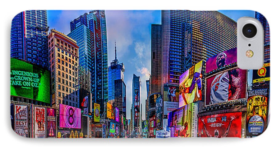 Times Square iPhone 7 Case featuring the photograph Times Square by Chris Lord