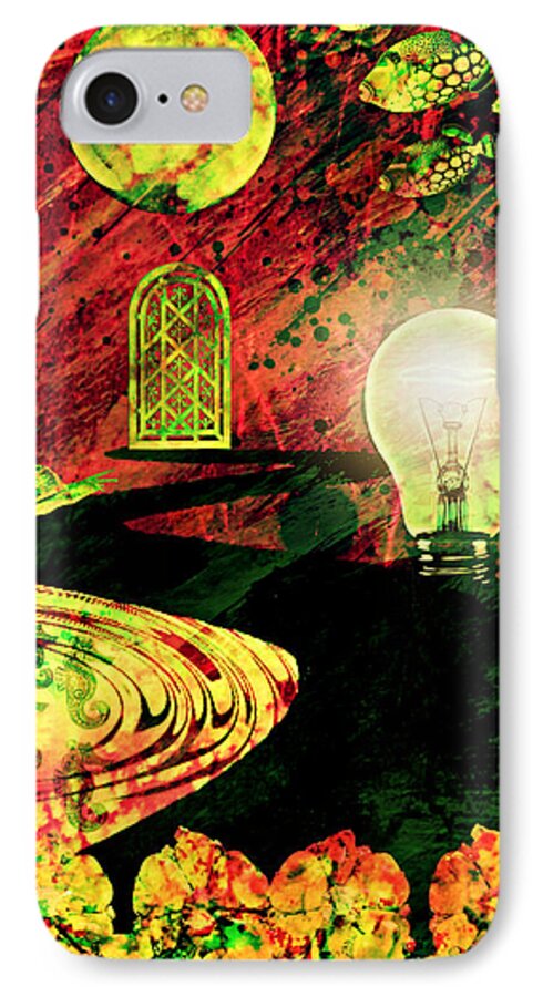 Surreal iPhone 7 Case featuring the mixed media To the Light by Ally White
