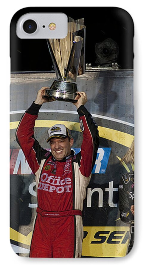 Tony Stewart iPhone 7 Case featuring the photograph Tony Stewart Cup Champ 3 by Kevin Cable