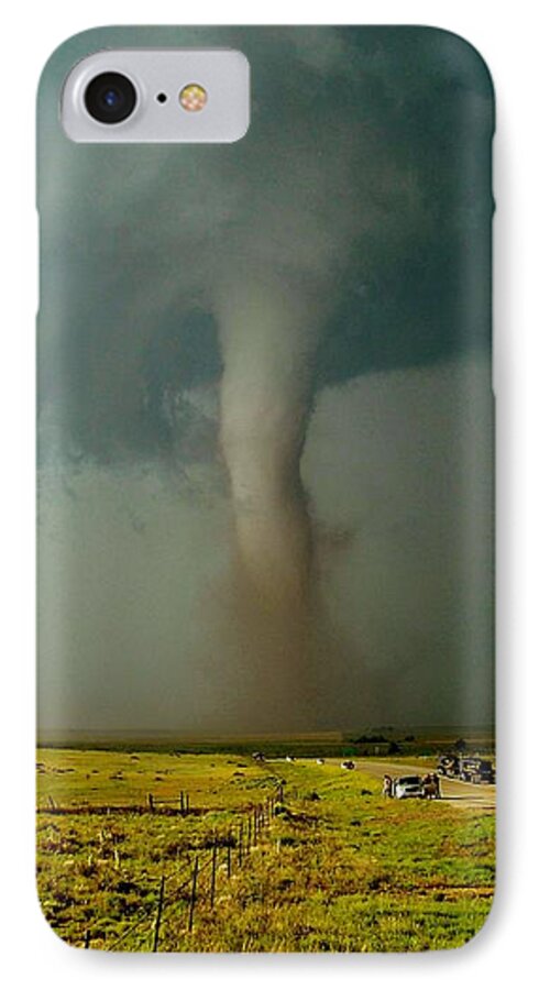 Tornado iPhone 7 Case featuring the photograph Tornado Truck Stop II by Ed Sweeney
