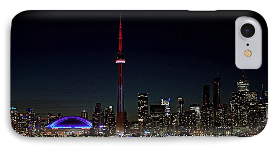 Toronto iPhone 7 Case featuring the photograph Toronto Skyline at Night by Jale Fancey