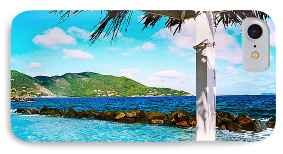 Tortola iPhone 7 Case featuring the digital art Tortola Cabana by Kara Stewart