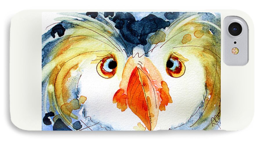Tufted Puffin iPhone 7 Case featuring the painting Tufted Puffin by Dawn Derman