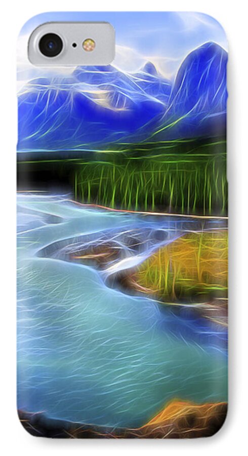Turquoise Blues iPhone 7 Case featuring the digital art Turquoise Light 1 by William Horden