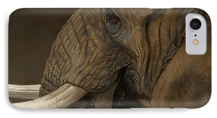 Elephant iPhone 7 Case featuring the digital art Tusker by Aaron Blaise