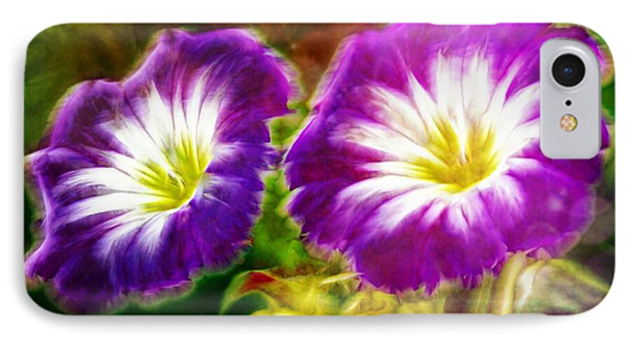 Flowers iPhone 7 Case featuring the digital art Two eyes of Heaven by Lilia S
