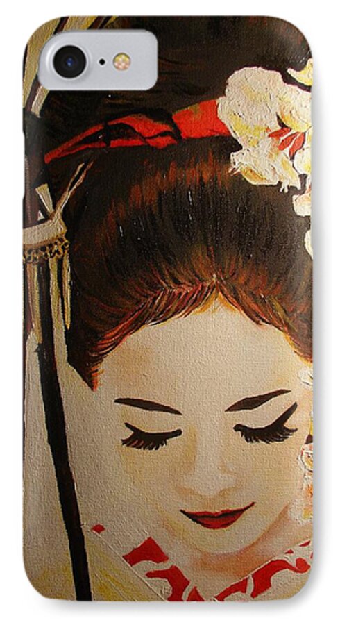 Summer iPhone 7 Case featuring the painting Under Cover Girl by Lorinda Fore