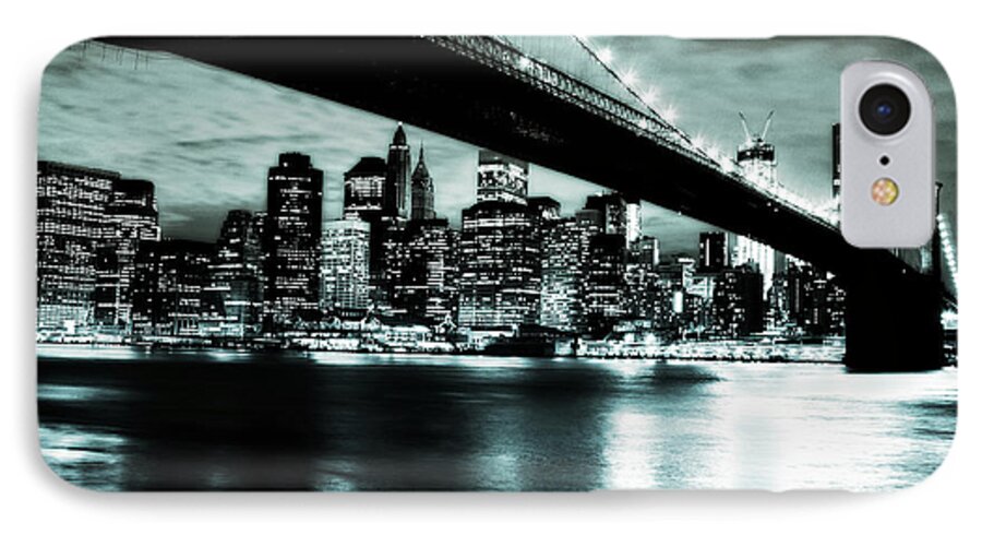 Bridges iPhone 7 Case featuring the digital art Under the Bridge by Pennie McCracken