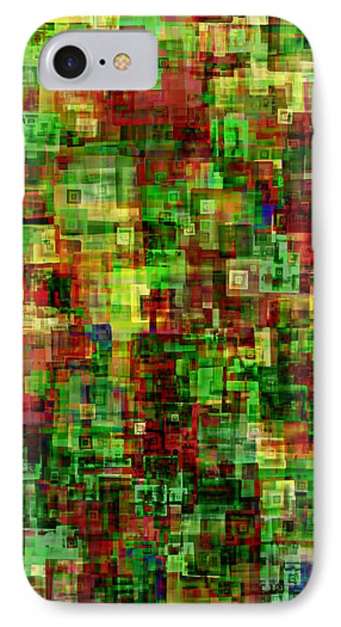 Abstract iPhone 7 Case featuring the digital art Under The Christmas Tree by Matthew Lindley