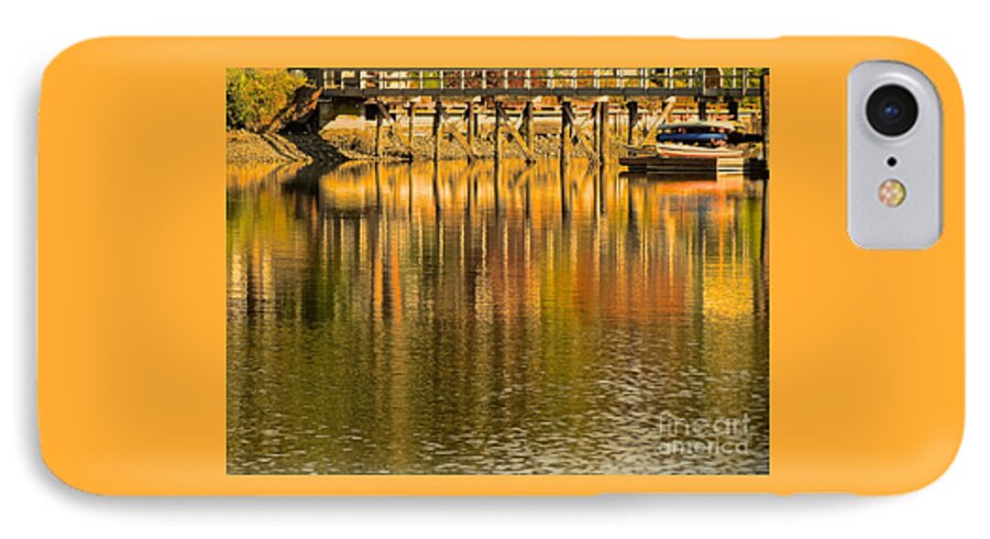 Boat iPhone 7 Case featuring the photograph Under the dock by LeLa Becker