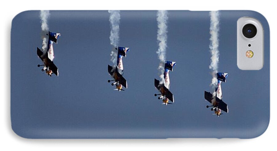 Red Bulls Aerobatics iPhone 7 Case featuring the photograph Unimaginably High G-forces by Ramabhadran Thirupattur