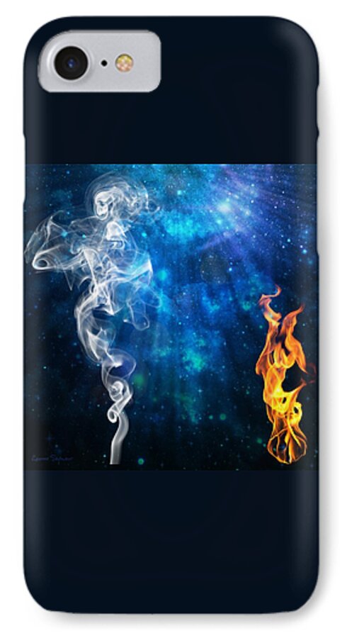Energy iPhone 7 Case featuring the digital art Universal Energies At War by Leanne Seymour