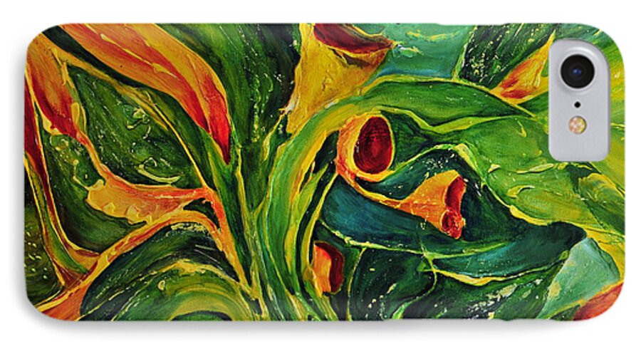 Acrylic iPhone 7 Case featuring the painting VARIATION no.2 by Teresa Wegrzyn