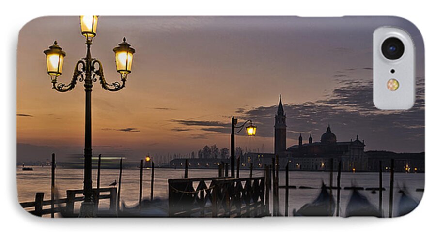 Venice iPhone 7 Case featuring the photograph Venice Night Lights by Marion Galt