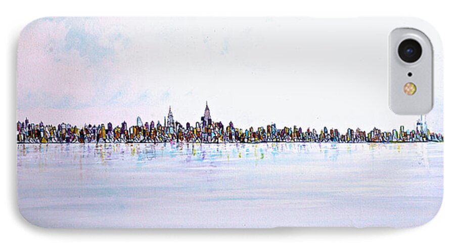 Jack Diamond Art iPhone 7 Case featuring the painting View From The Hudson by Jack Diamond