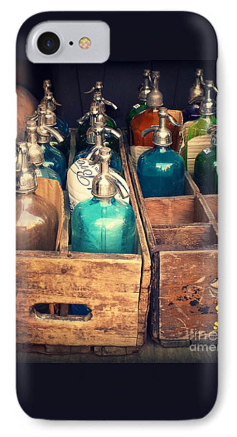 Vintage Antique Seltzer Bottles iPhone 7 Case featuring the photograph Vintage Antique Seltzer Bottles by Miriam Danar