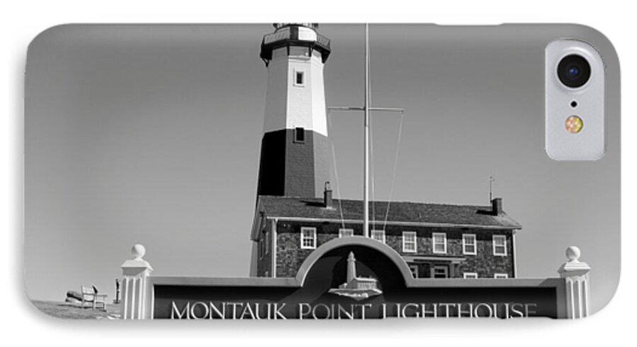 Vintage Looking Montauk Lighthouse iPhone 7 Case featuring the photograph Vintage Looking Montauk Lighthouse by John Telfer