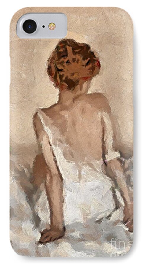 Figurative iPhone 7 Case featuring the painting Virginity by Dragica Micki Fortuna