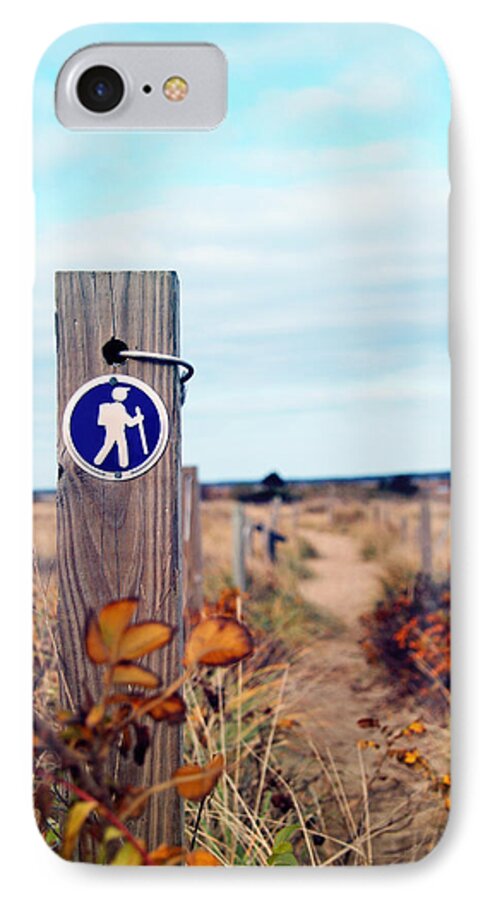 Gift For Hiker iPhone 7 Case featuring the photograph Walking Trail by the Sea by Brooke T Ryan