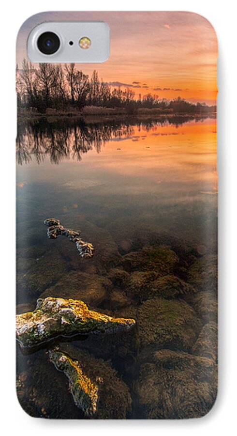 Landscape iPhone 7 Case featuring the photograph Watching sunset by Davorin Mance