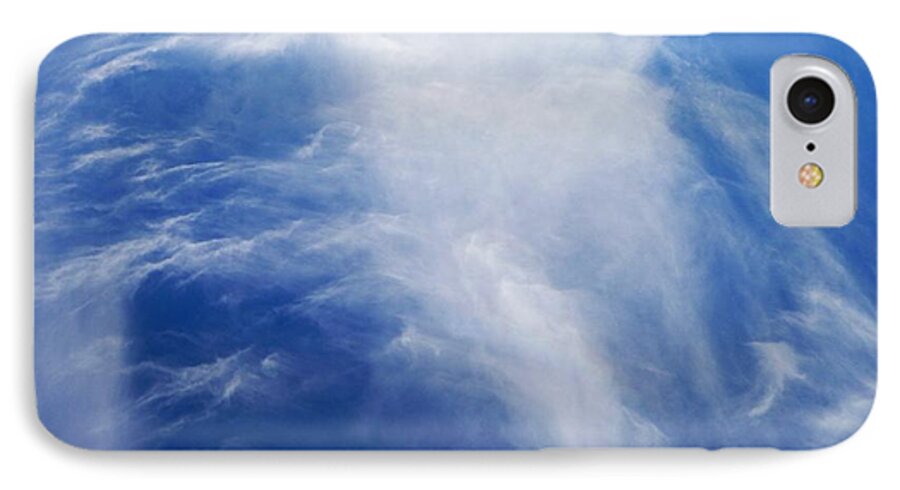 #cloud #waterfall #sky #awesome #deepdeep #blue iPhone 7 Case featuring the photograph Waterfall In The Sky by Belinda Lee