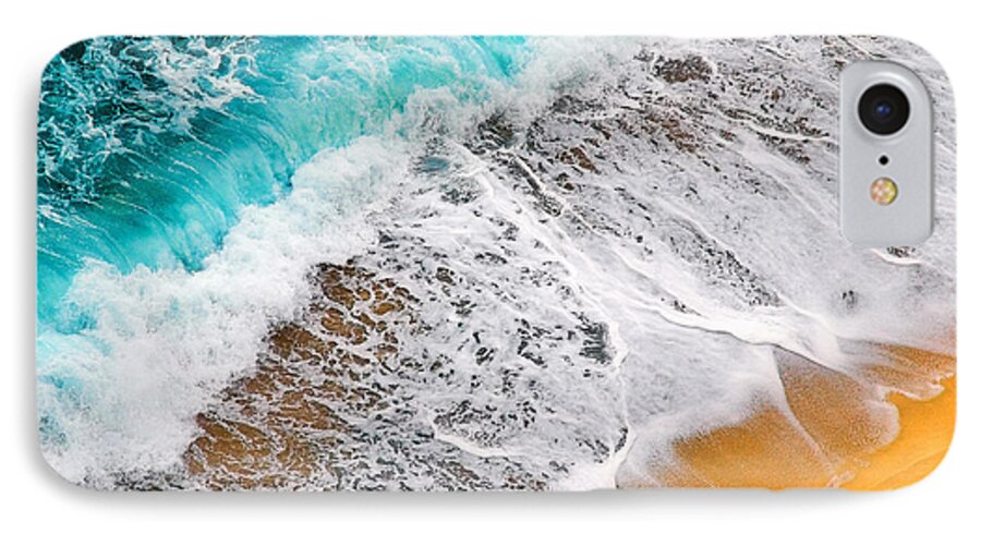 Waves iPhone 7 Case featuring the photograph Waves abstract by Silvia Ganora