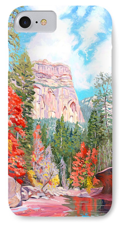 Sedona iPhone 7 Case featuring the painting West Fork - Sedona by Steve Simon