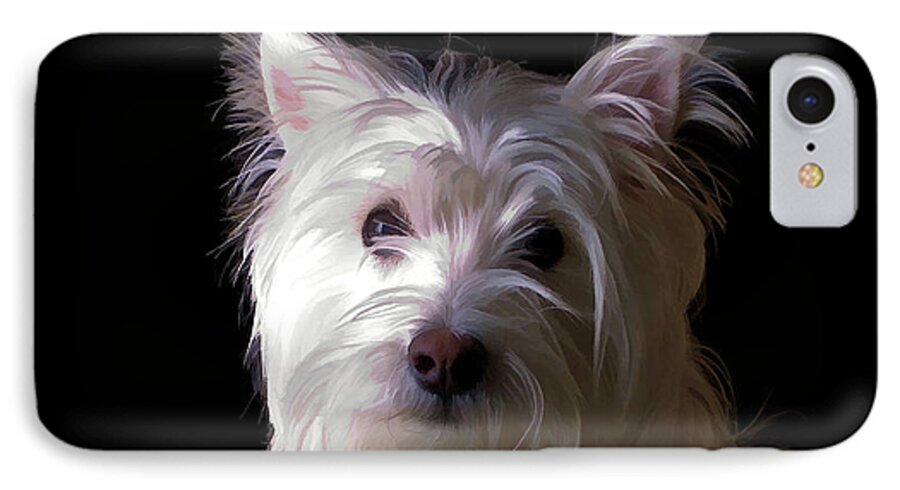 Westie iPhone 7 Case featuring the photograph Westie Drama by Edward Fielding