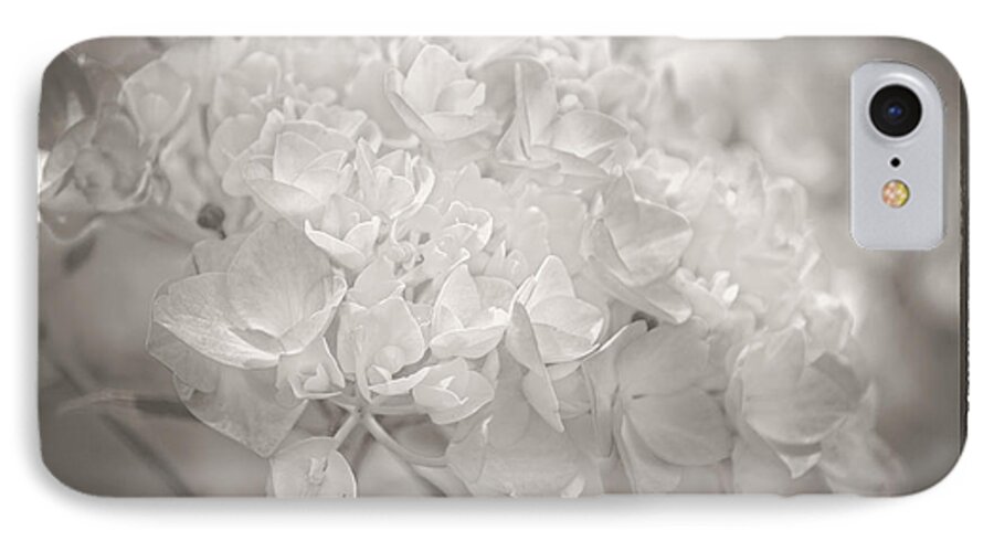 Platinum Print Hydrangea iPhone 7 Case featuring the photograph White Hydrangea by Craig Perry-Ollila
