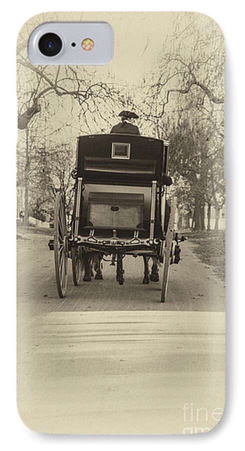 Coach iPhone 7 Case featuring the photograph Williamsburg Coach Driving Away by Terry Rowe
