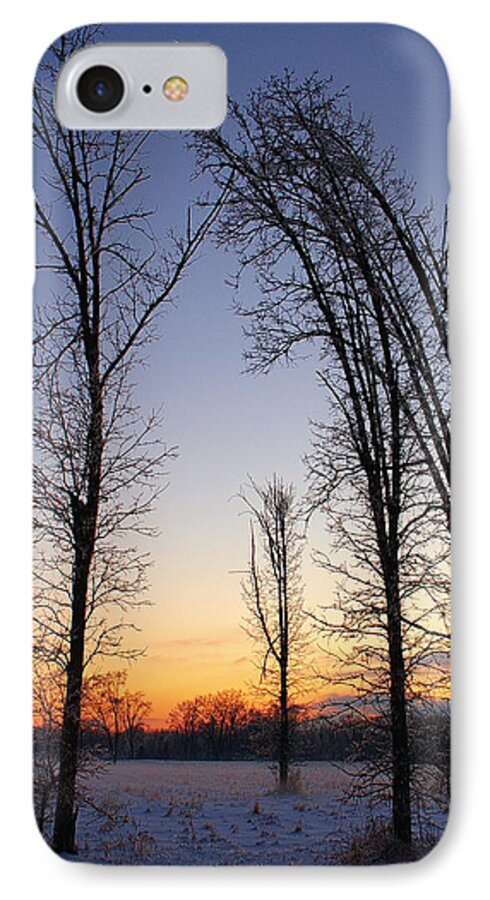 Dusk iPhone 7 Case featuring the photograph Winter at Dusk by Randy Pollard