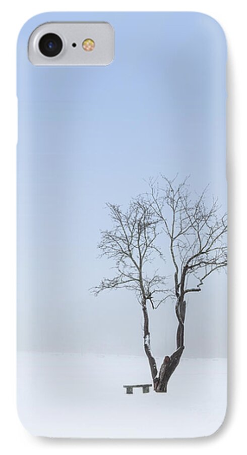 Minimalism iPhone 7 Case featuring the photograph Winter Blues by Bill Wakeley