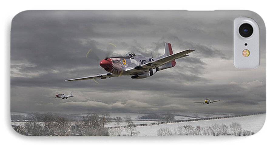 Aircraft iPhone 7 Case featuring the digital art Winter Freedom by Pat Speirs