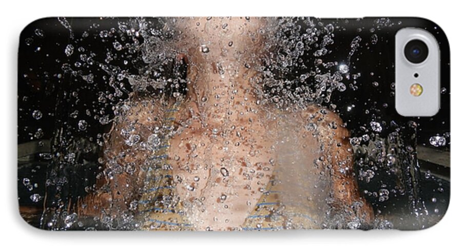 Woman iPhone 7 Case featuring the photograph Woman splashing water by Mats Silvan