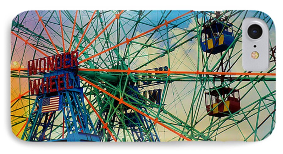 Ferris Wheel iPhone 7 Case featuring the photograph Wonder Wheel by Lilliana Mendez