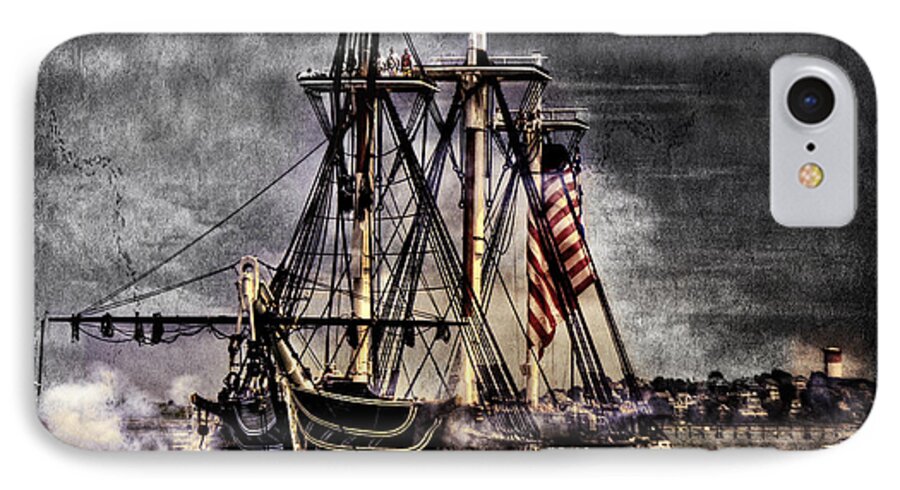 Boston Massachusetts iPhone 7 Case featuring the photograph World's oldest commissioned warship afloat - USS CONSTITUTION by Ludmila Nayvelt