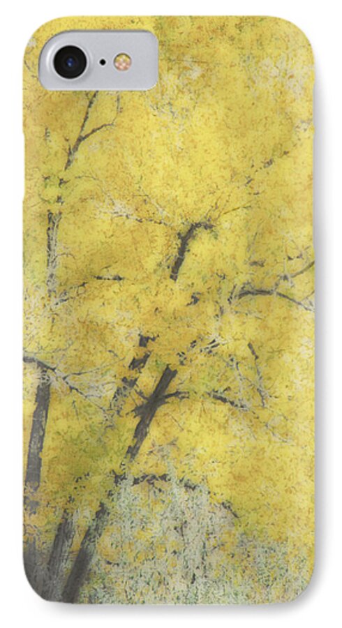 Tree iPhone 7 Case featuring the digital art Yellow Trees by Ann Powell
