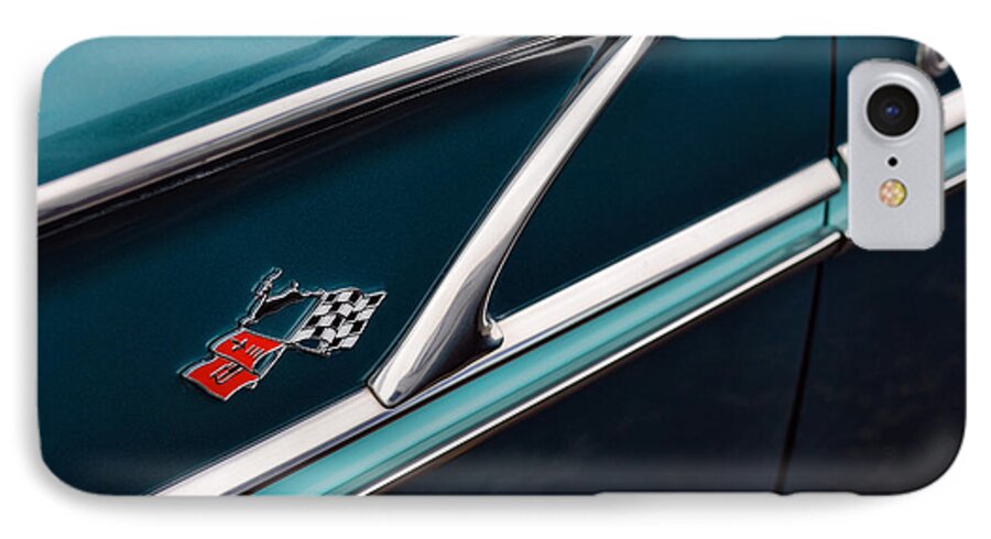 Teal iPhone 7 Case featuring the photograph 1958 Chevrolet Bel Air by Gordon Dean II