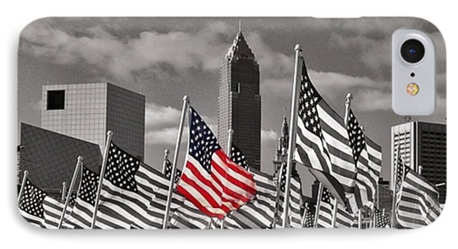 Mobilephotography iPhone 7 Case featuring the photograph A Sea Of #flags During #marineweek by Pete Michaud
