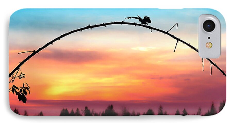 Sunset iPhone 7 Case featuring the photograph Arch Silhouette Framing Sunset by Tracie Schiebel