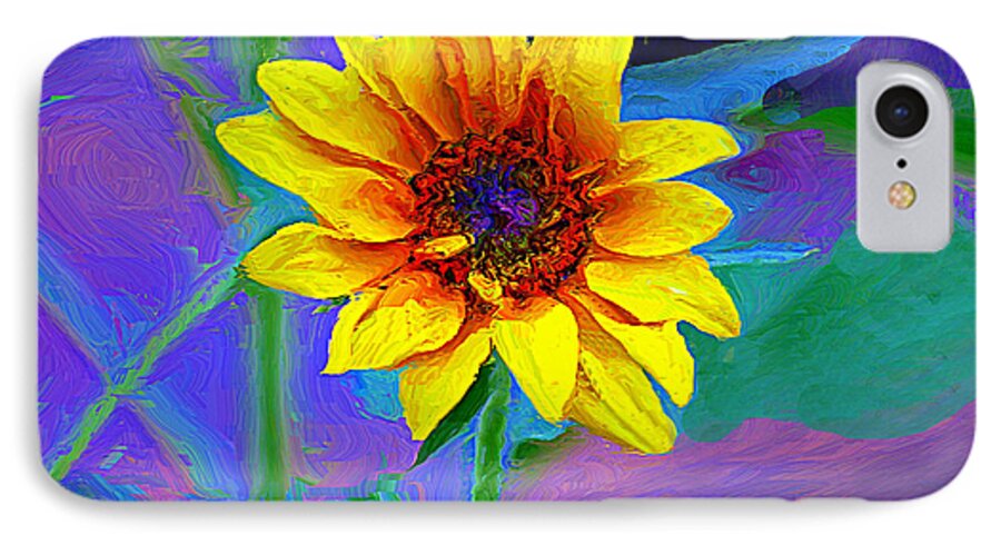 Sunflower iPhone 7 Case featuring the photograph Back Yard Sunshine by John Kolenberg