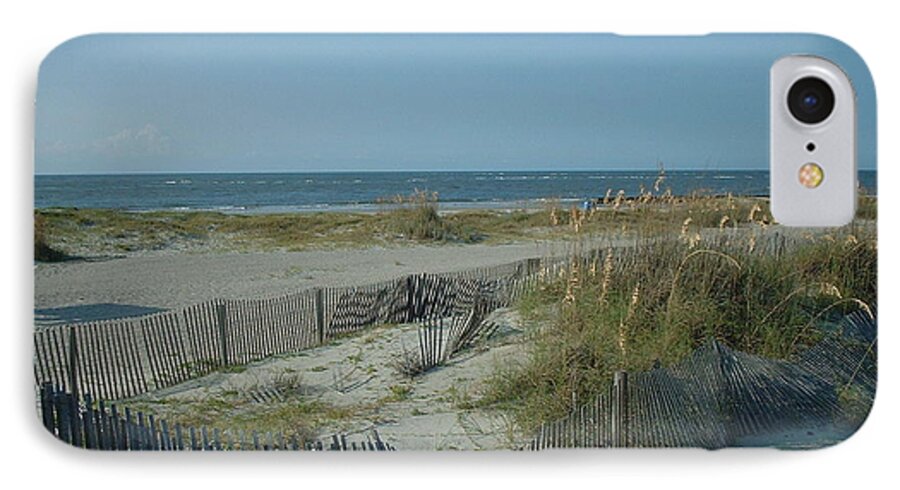 Beach iPhone 7 Case featuring the photograph Barely Fenced by Mark Robbins