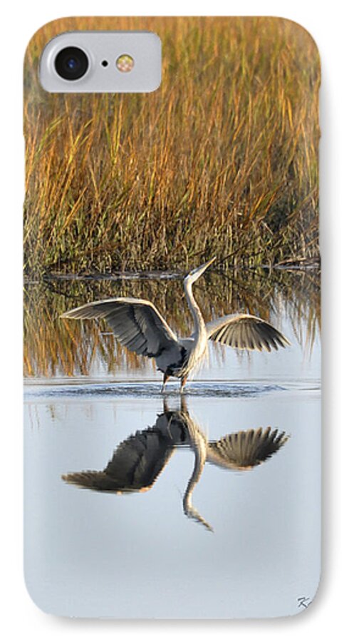Great Blue Heron iPhone 7 Case featuring the photograph Bird Dance by Kay Lovingood