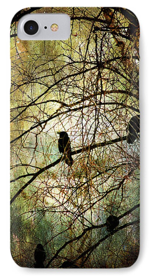 Birds iPhone 7 Case featuring the photograph Black Birds by John Rivera