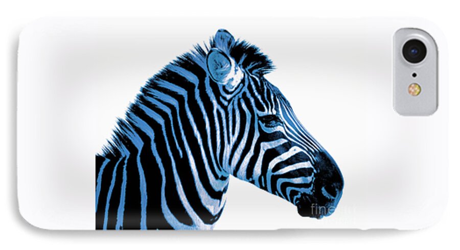 Blue Zebra iPhone 7 Case featuring the photograph Blue zebra art by Rebecca Margraf