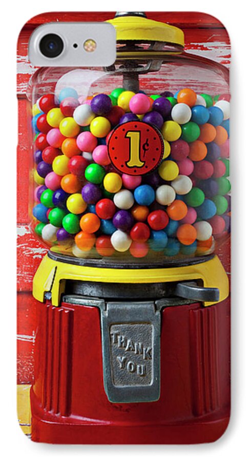 Bubblegum Machine Gum iPhone 7 Case featuring the photograph Bubblegum machine and gum by Garry Gay