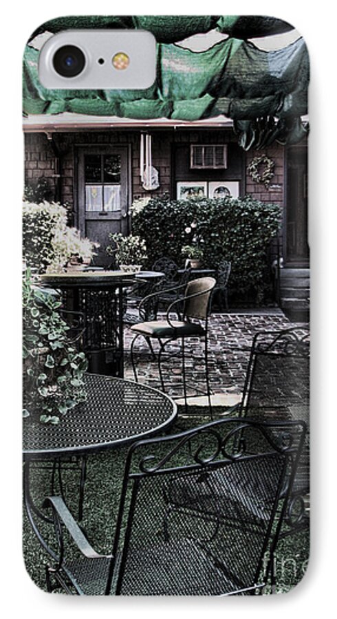 Cafe iPhone 7 Case featuring the photograph Cafe Courtyard by Joanne Coyle