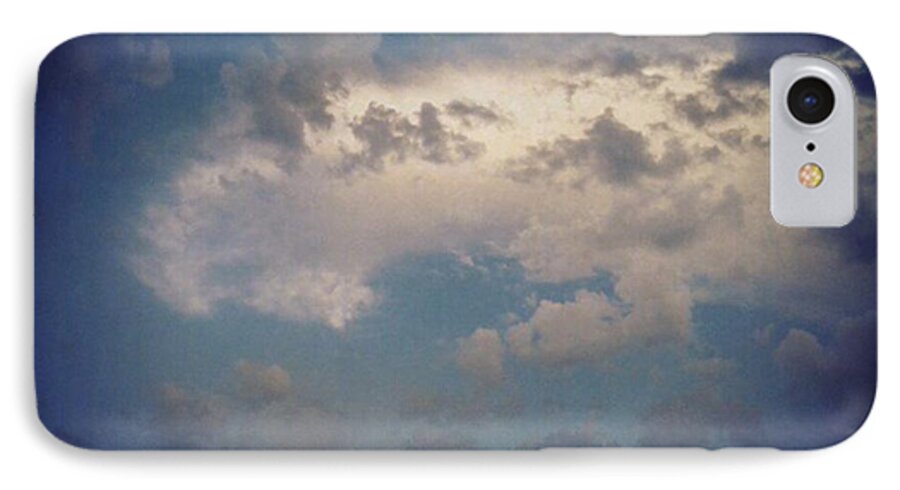 Andrography iPhone 7 Case featuring the photograph #clouds #sky #nature #andrography by Kel Hill