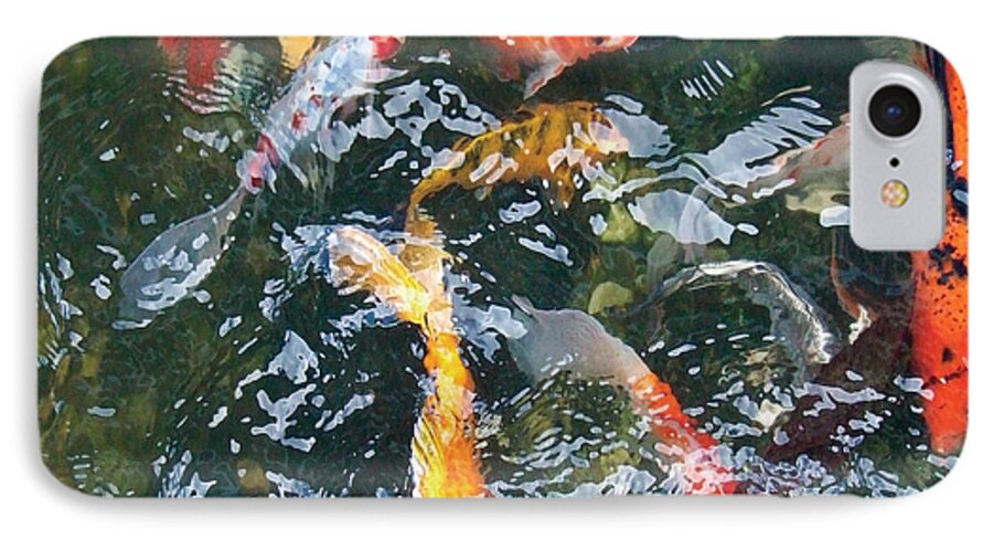 Koi/koi Fish/ponds iPhone 7 Case featuring the photograph Distortion by Dan Menta